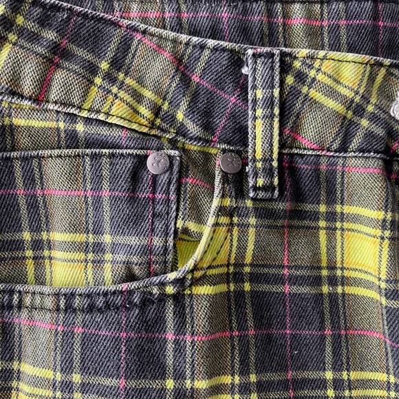 The Ragged Priest Check Print Mom Jeans 30 - Picture 3 of 9